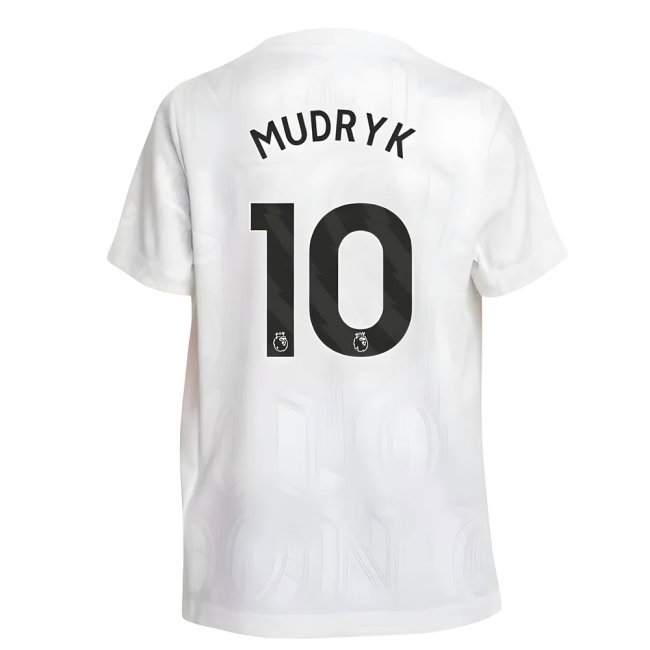 2025-2026 Chelsea Pre-Match Shirt (White) - Kids (Mudryk 10)-SoccerKits Hub | Buy Soccer Jerseys Online